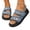 Blue, variant on Denim Floral Embroidered Sandals, Platform Ankle Strap Footwear, Boho Summer Casual Shoes, Women's Buckle Denim Flatform Sandals Open Toe Slide Sandals Summer Shoes, White 8