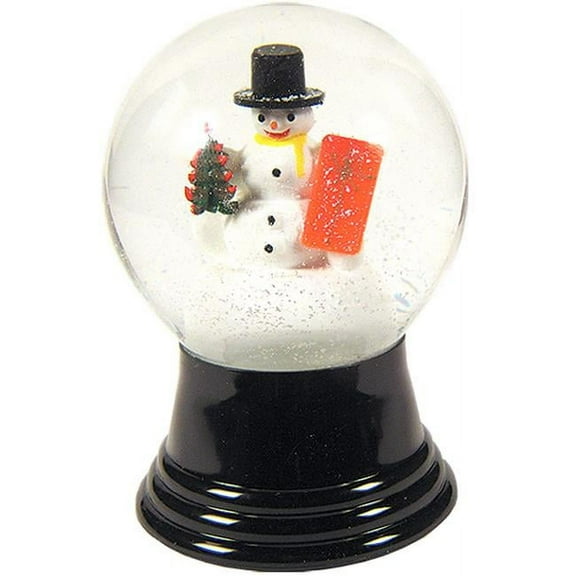 Perzy Snowglobe Medium Snowman with gift