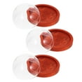 thumbnail image 4 of Shisuyan 3pcs Mini Glass Dome With Wood Base Dried Plant Specimen Display Dome Glass Displaying Dome With Tray, 4 of 8
