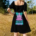 thumbnail image 4 of Miami Vice - Retro 80s Design Essential . Sleeveless Dress dress for women beach dresses Woman's evening dress, 4 of 7