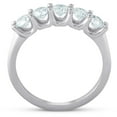 thumbnail image 3 of Pompeii 1 1/2 Ct Diamond Five Stone U Prong Wedding Ring 14k White Gold (H/I,I1-I2), 3 of 3