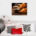 thumbnail image 4 of Nawypu Kitchen Canvas Art Coffee Bean Coffee Cup Canvas Prints Coffee Wall Decor Framed Ready To Hang Coffee Image-Table Dining Room Canvas Wall Art Contemporary for Dining Home Decoration, 4 of 4