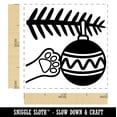 thumbnail image 2 of Cat Paw Hitting Ornament Christmas Self-Inking Rubber Stamp Ink Stamper - Purple Ink - Small 1 Inch, 2 of 7