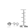 thumbnail image 4 of Ladies 14K Solitaire Round 0.75 Ctw Natural Diamond Bezel Stud Earrings for Her (White Gold), 4 of 4