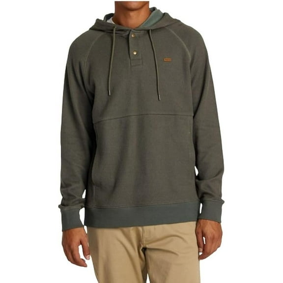 RVCA OLIVE Men's Regular Fit Hooded Sweatshirt, US Large