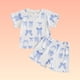 thumbnail image 5 of Familia Calcetines Que Coinciden con los Conjuntos de Verano de Moda Casual Lindo de Manga Corta con Estampado de Arco Y Pantalones Deslumbrados Dos Piezas de Conjunto de Traje de Niña Bebé, 5 of 6