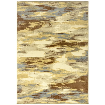 Gatney Rugs Windham Area Rugs - CG4831 Contemporary Khaki/Ivory Distressed Faded Shaded Brushed (Best Bushes For Shaded Areas)