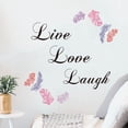 thumbnail image 1 of Adhesivo de pared Live Love Laugh Feather PVC 30 x 60 cm, 1 of 3