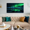 thumbnail image 3 of Northern Lights Aurora Borealis Wall Art Aurora Borealis Picture Canvas Art Northern Lights Framed Painting Wall Decor For Home Office Bedroom Livingroom Reeady to Hang, 3 of 6