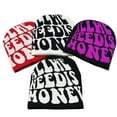 thumbnail image 5 of Outdoor Men Women Warm Letter Printing Y2k Wool Acrylic Casual Skullies Hip Hop Cap Beanie Bonnet Knitting Cap Hat RED&WHITE, 5 of 8