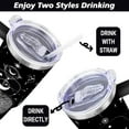 thumbnail image 2 of Goth Tumbler with Handl and Straw Gothic Tumbler 40 oz Double Wall Stainless Steel Goth Cup Insulated Gothic Coffee Travel Mug Goth Gifts for Women Black, 2 of 6
