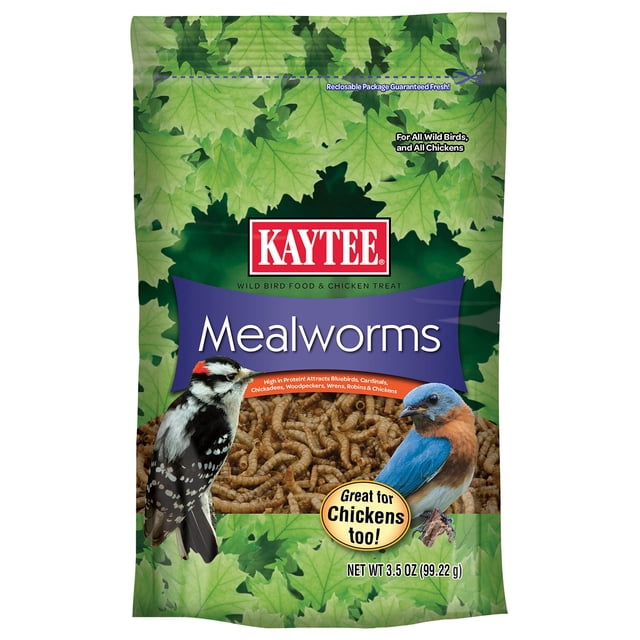 Alimento para pájaros silvestres Kaytee Mealworms 100 g con alto contenido de proteínas