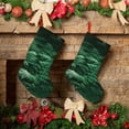 thumbnail image 6 of Lsque Ferns Leave Green Foliage Pattern 18 Inch Christmas Stockings, Festive Holiday Stocking for Christmas Decorations Holiday Decor, 6 of 8