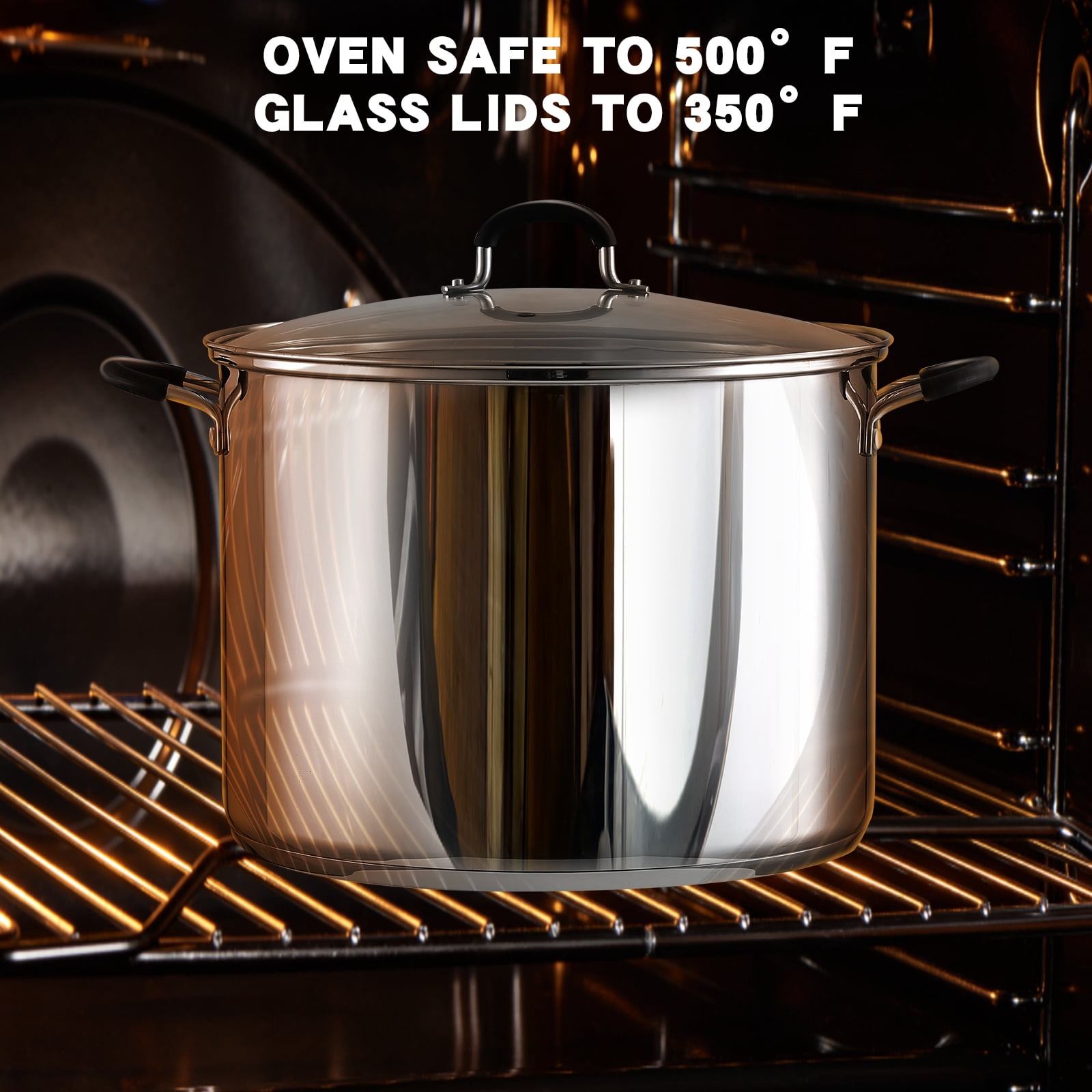 Cook N Home Stockpot Sauce Pot Induction Pot With Lid Professional Stainless Stee 12 Quart