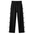 thumbnail image 4 of Mens Tear Away Sweat Pants With Snaps Full Open Down Sweatpant Casual Open Bottom Athletic Basketball Pant With Pocket, 4 of 6