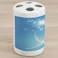 thumbnail image 1 of Magic Ceramic Toothbrush Holder, Magic Fantasy Celebration Swirling Stars with Tail Illustration, Decorative Versatile Countertop for Bathroom, 4.5" X 2.7", Sky Blue and Pale Blue, 1 of 4