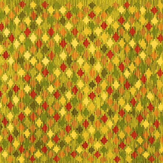 Ahgly Company Indoor Square Southwestern Yellow Country Area Rugs, 3' Square