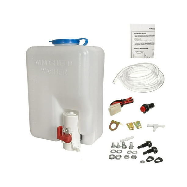 Kit de botella para lavaparabrisas de coche, depósito de agua, bomba, herramienta de limpieza de parabrisas
