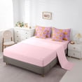 thumbnail image 5 of Erosebridal Cute Animals Capybara 7-Piece Bedding Comforter Set For Capybara Lovers,Orange Flowers Blossom King Bedding Sets For Kids ,Reversible Pink, 5 of 7