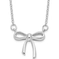 thumbnail image 1 of Sterling Silver Rhodium-Plated 18In Bow Necklace Made In Thailand qg4390-16, 1 of 5