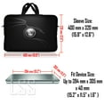 thumbnail image 3 of LSS 15.6 inch Laptop Sleeve Bag Compatible with Acer, Dell, HP, Sony, MacBook, Carrying Case Pouch w/ Handle & Adjustable Strap, Ying Yang Black, 3 of 3