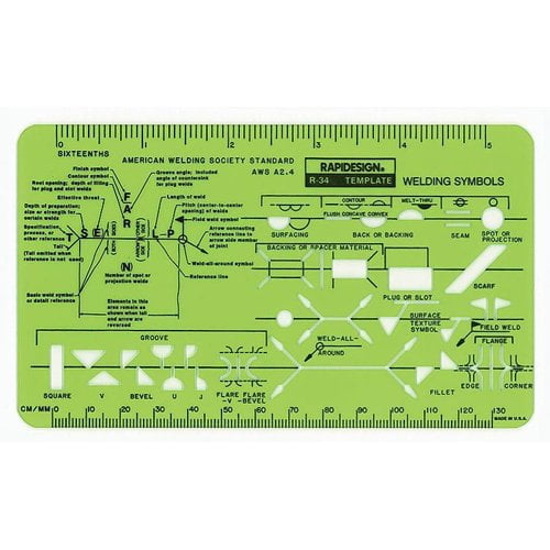 Berol Rapidesign Template R-34 Welding