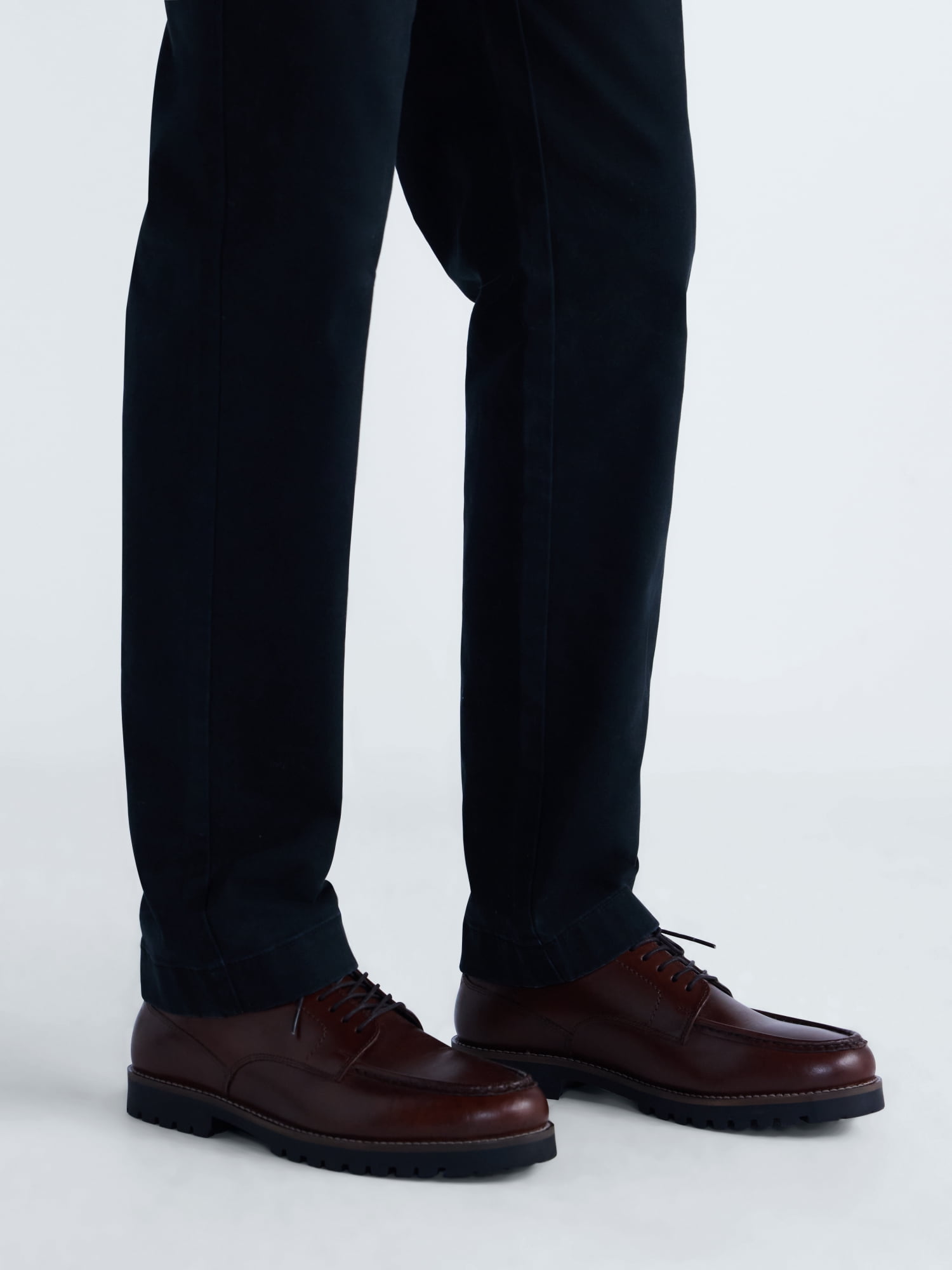 Free Assembly Men's Leather Moc Toe Oxfords