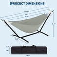 thumbnail image 2 of Hamac Double avec Support, Acier Portable Robuste pour Patio Intérieur/extérieur, Sac de Transport, Capacité de 450 lb., 2 of 6