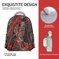 thumbnail image 5 of Hawaii Tropical Wind Palm Leaves Print Backpack: Large Capacity Durable Daypack for Students, Lightweight Laptop Bookbag with Padded Sleeve, Perfect Gift for Campus Commute, 5 of 6