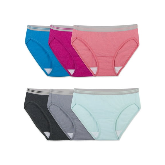 Fruit of the Loom Women's Heather Bikinis, 6 Pack