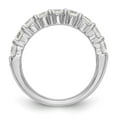thumbnail image 2 of Solid 14K White Gold Nine Stone Diamond Wedding Band Ring Size 7 (.45 cttw.), 2 of 7