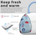 thumbnail image 3 of Insulated Lunch Bag Women, Reusable Light Blue Octopus Repeat Tote Lunch Box, Leakproof Cooler Lunch Bags for Work Office Travel Picnic, 3 of 4