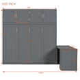 thumbnail image 2 of Harper & Bright Designs Queen Murphy Bed Wall Bed with Desk, Wood Queen Size Cabinet Bed Folding Wall Bed with Storage Shelves and Cabinets for Guest Room Office, Gray, 2 of 16