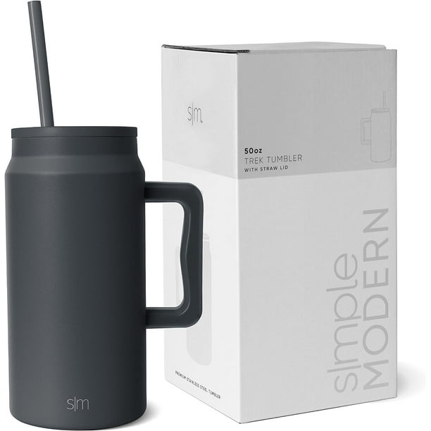 Taza Simple Modern Trek de 1,5 litros con asa y tapa con pajita