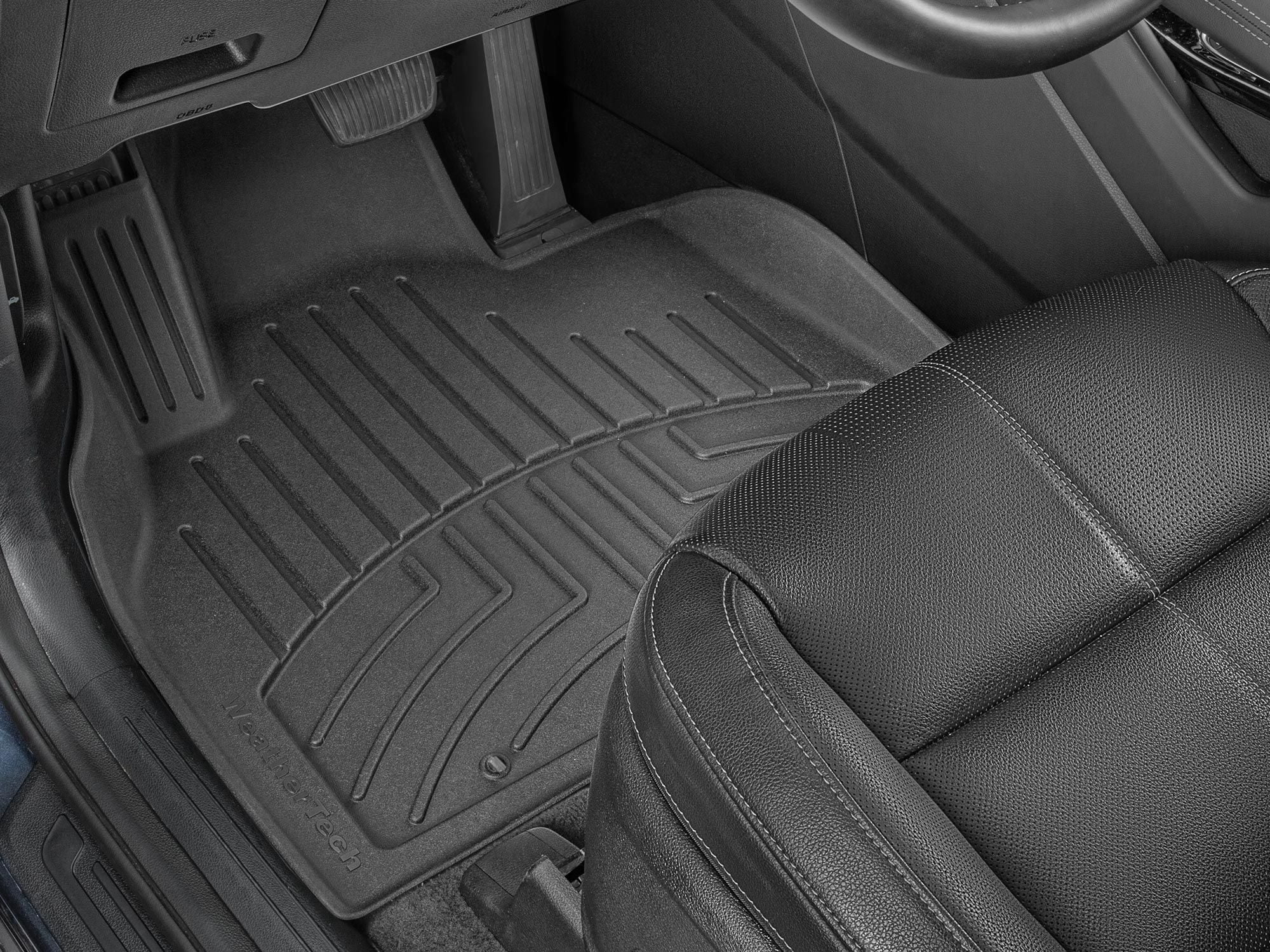 WeatherTech FloorLiner HP Custom Fit Floor Mats compatible with 2020-2025 Kia Telluride - 1st Row (Driver & Passenger), Black