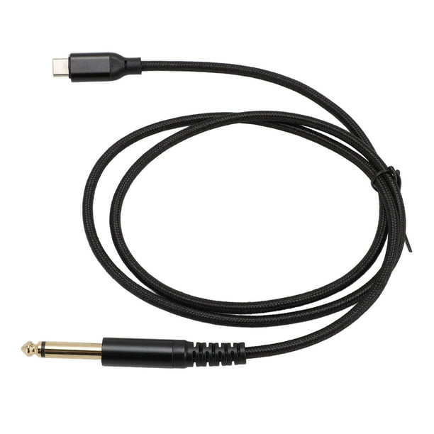 Cable De Sonido USB C A 1/4 De Pulgada, De Sonido De Alta Fidelidad Plug And Play Adaptador Auxiliar De Interconexión Mono Chapado En Oro Para Grabación De Guitarra Cable