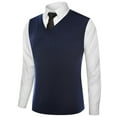 thumbnail image 5 of Spring and Autumn New Men's V-neck Knitted Sweater Vest Solid Color Vest Sleeveless Pullover, 5 of 5