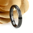 thumbnail image 2 of Men's Women's Tungsten Wedding Band Engagement Ring 4mm Gun Metal Plated Ring, SZ 7, 2 of 3