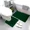 Dark Green, variant on Gorgeous Home Linen 2-Piece Dark Green Solid Print Polyester Bath Mats with Non-Slip Backing