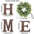 thumbnail image 5 of Wood Home Sign for Wall Decors Home Letter with Wreath Artificial Eucalyptuses, 5 of 16