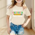 thumbnail image 2 of WMQPNNS Summer Shirts for Girl Girls T Shirts Size 14-16 Loose Short Sleeve Tunic Tops Basic Classic Crewneck Cotton Blouse Shirt Spring Summer Clothes(Size 6-7 Years, Beige), 2 of 4