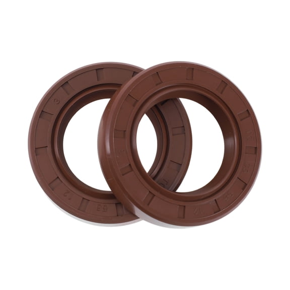 Unique Bargains Universal Oil Seal TC Seal Ring Rotary Shaft Seal 35x56x12mm High Pressure FKM Rubber Brown 2 Pcs