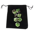 thumbnail image 4 of TISHITA Ensemble de 7 Pcs de dés Jouet de Divertissement pour Fêtes Jeux de Table Accessoires Vert N, 4 of 6