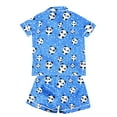 thumbnail image 6 of Auroural Toddler Girl Pajamas Shorts Girls Button Front Pajama Top & Shorts Set, Panda print， 2-Piece, Sizes 2-14 & Plus, 6 of 7