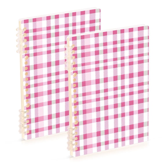 joogoo Spiral Journal Notebook Checkered Grid-c5 College Ruled Notebooks 8.3" x 5.7" 2 PCs