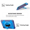 thumbnail image 3 of Decase Shockproof Case for iPad Pro 11 Case 4th/ 3rd/ 2nd/ 1st Gen (2022/2021/2020/2018), Military Grade Protection Rotating Stand Hand Strap Shoulder Strap Kids Friendly Bumper Rugged Case,Blue, 3 of 9