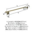thumbnail image 6 of Amerock Appoint Golden Champagne 24 inch (610mm) Towel Bar, 6 of 8