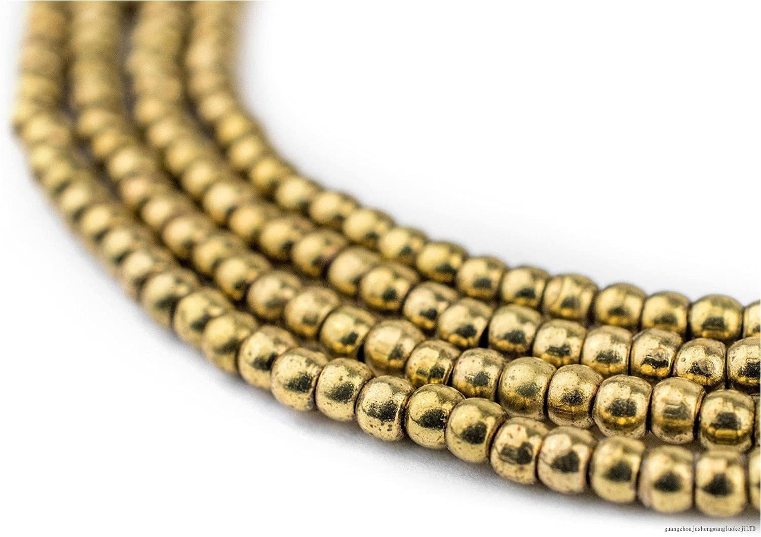 Thebeadchest Smooth Brass Seed Beads (3Mm)