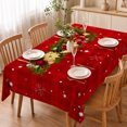 thumbnail image 3 of 2026 Christmas Indoor Home Decor Christmas Tablecloth Decor Waterproof Washable Xmas Holiday Table Cover Festive Printed Rectangle Table Cloth For Dining Table Kitchen Party Indoor Outdoor, 3 of 7