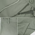 thumbnail image 4 of Dellytop Men's Linen Solid Color Shorts Casual Straight Pants Green M, 4 of 5